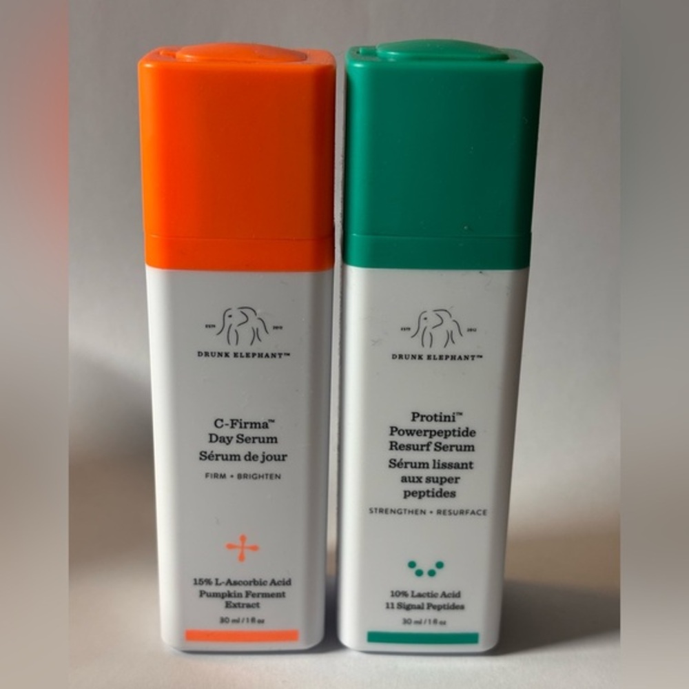 Drunk Elephant C-Firma Day Serum and Protini Resurf Serum